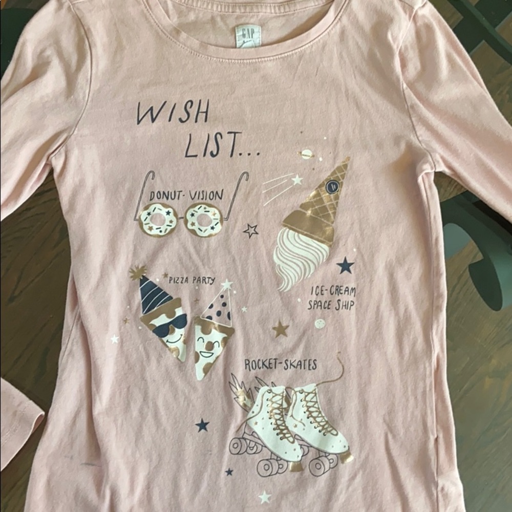 Wish list long-sleeve tee